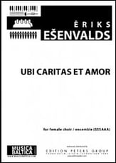 Ubi Caritas et Amor SSSAAA choral sheet music cover